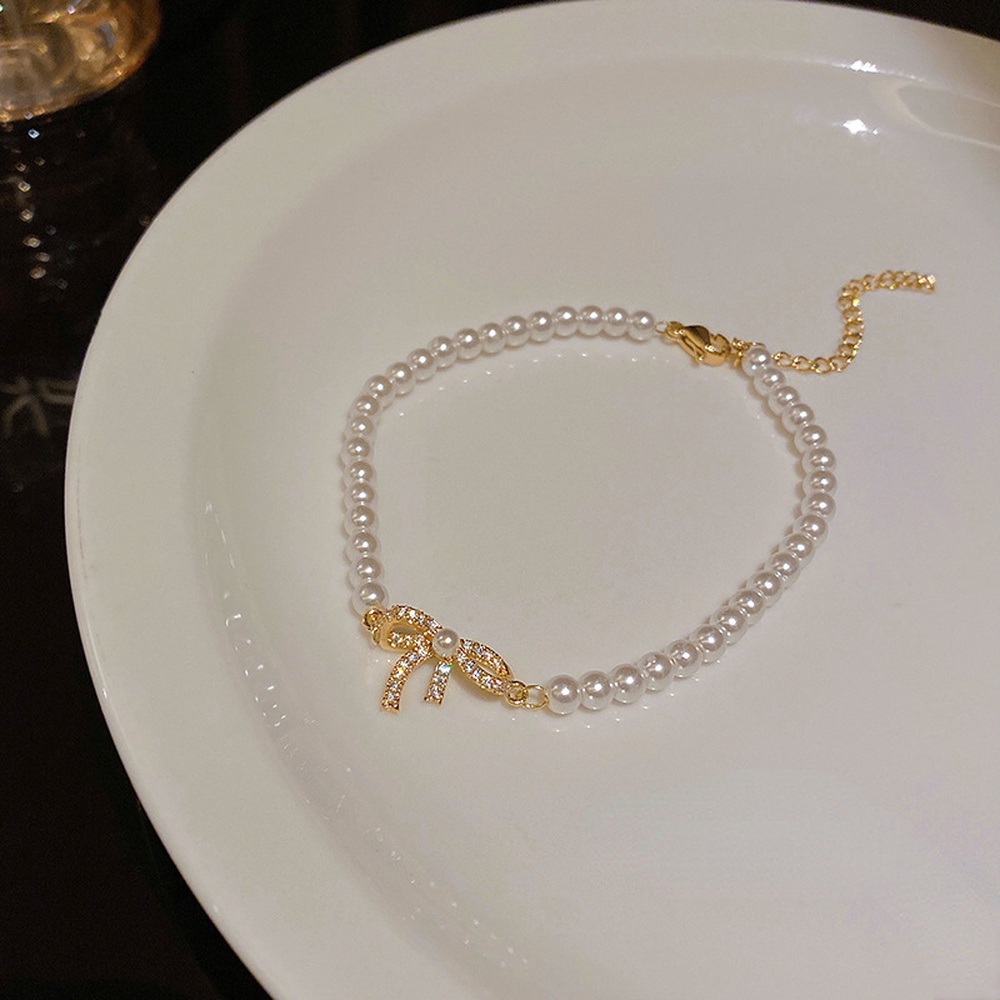 Vòng Tay Nơ Đính Ngọc Trai Phong Cách Baroque