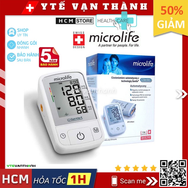 Máy Đo Huyết Áp Bắp Tay Microlife A2 Basic -VT0516