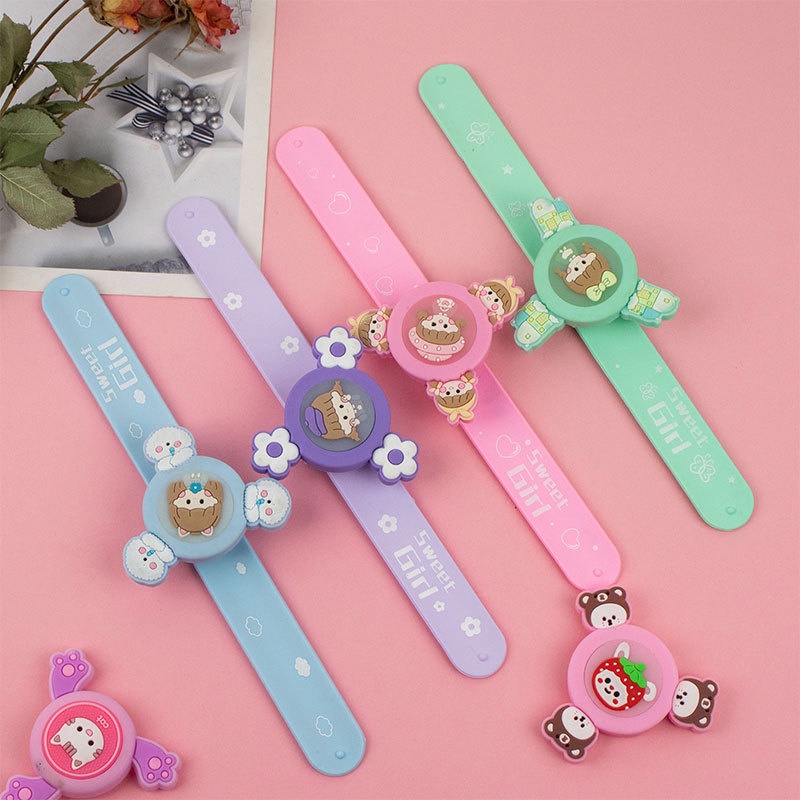 Spinner, Đồng hồ đeo tay 3 cánh xoay có đèn sáng cho bé, Đồng hồ đuổi muỗi cho trẻ em có hình siêu dễ thương