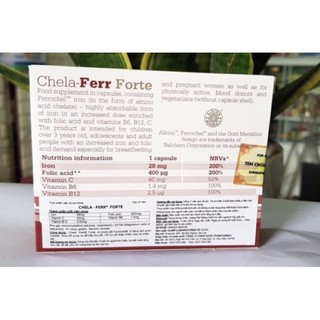 [Chính Hãng] sắt CHELA FERR FORTE