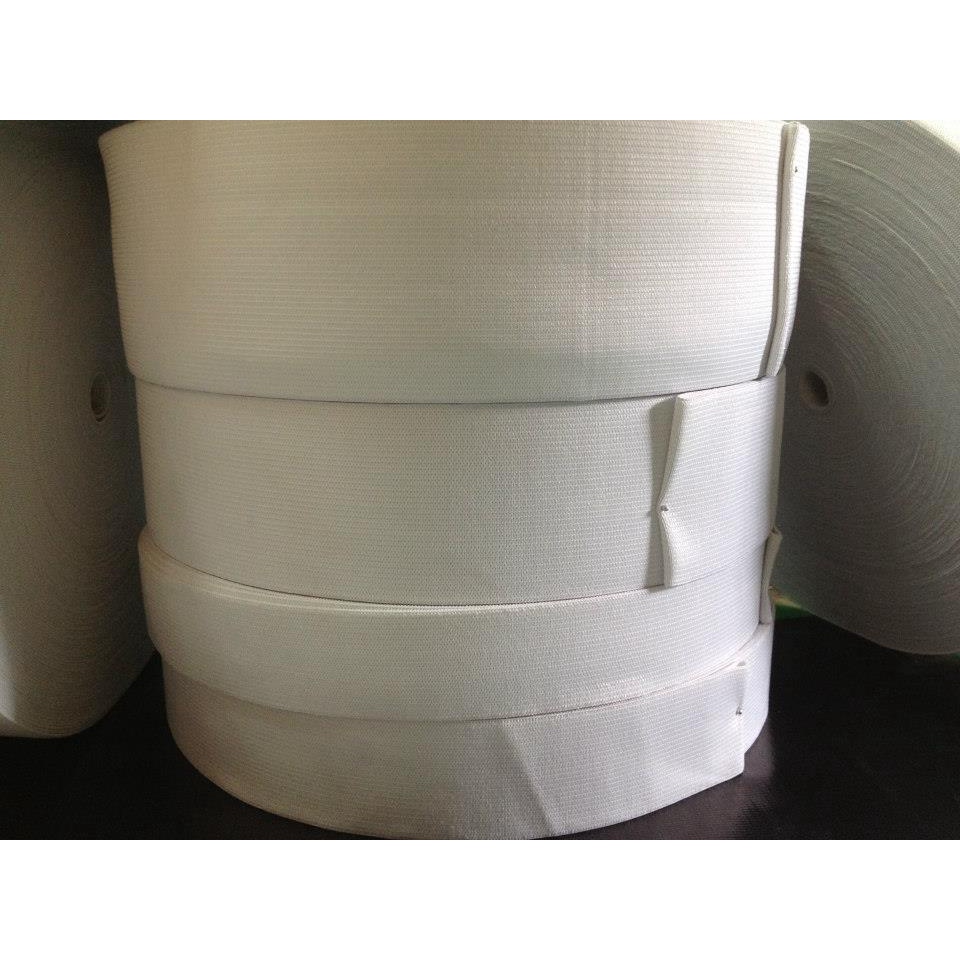 Dây Thun Lưng Quần Cao Cấp. Co Giãn Đàn Hồi Tốt.Mét Màu Trắng, Màu  may lưng thun quần dùng trong may mặc, phụ liệu