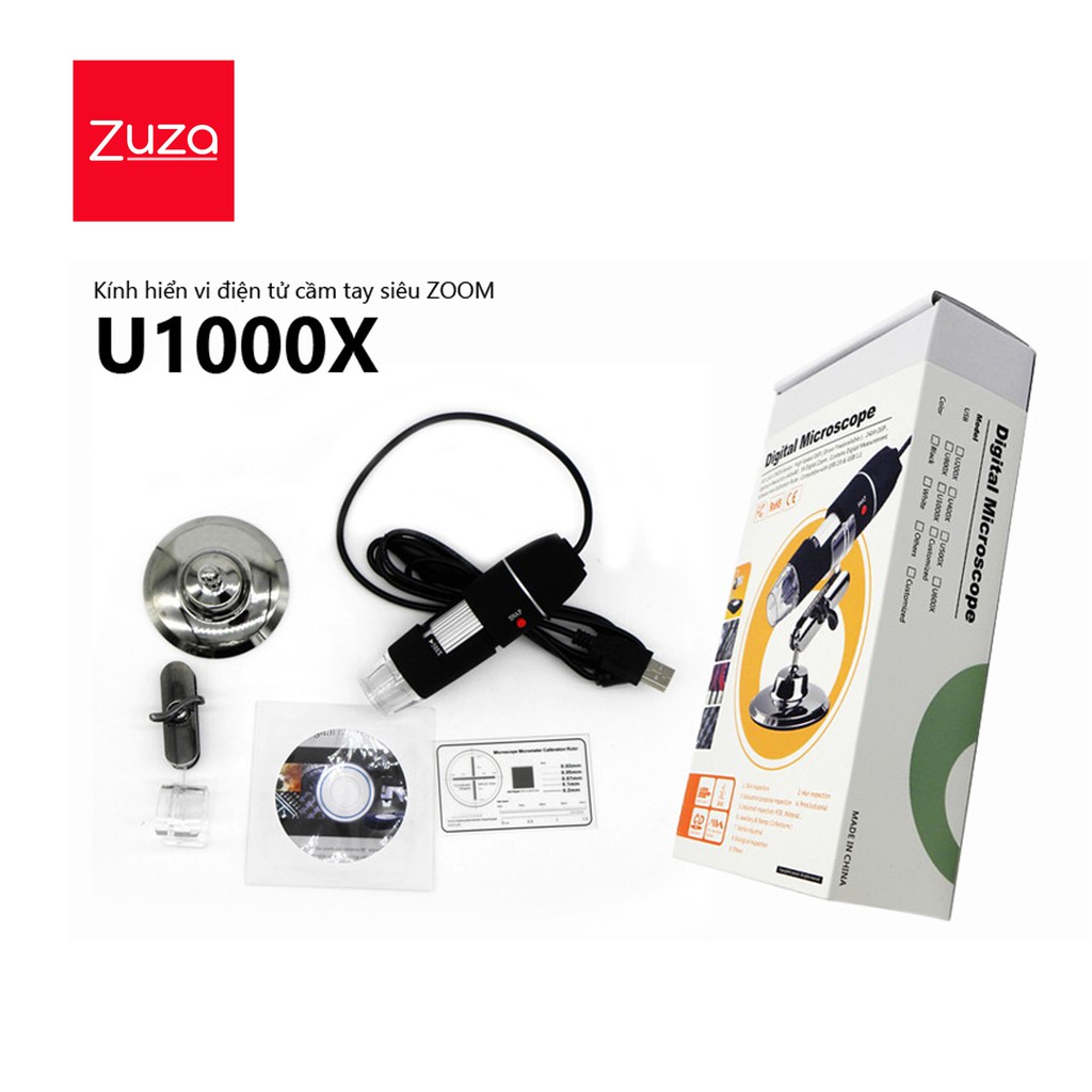 Kính hiển vi điện tử cầm tay U1000x siêu ZOOM 1000X, kết nối USB, 30fps