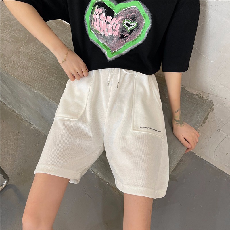 Quần Short Nữ Lưng Cao Ống Rộng Thời Trang Hàn