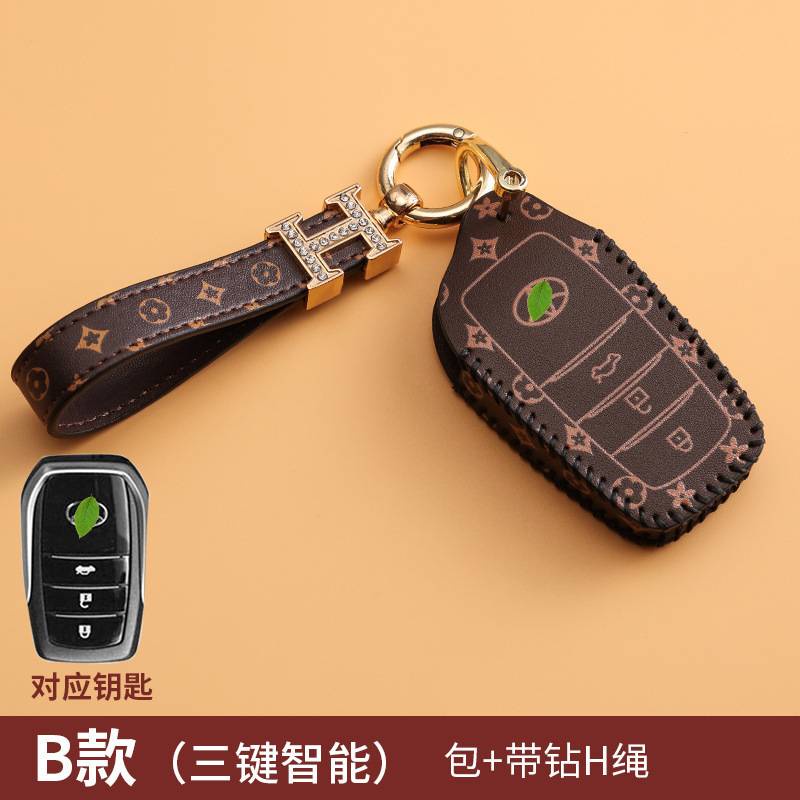 Bao Da Chìa Khoá Ô Tô TOYOTA COROLLA CAMRY CHR PRADO Hoạ Tiết Thời Thượng