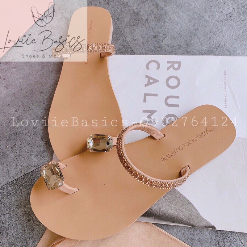DÉP NỮ LOVIIE BASICS XỎ NGÓN ĐÁ D200920 D200752