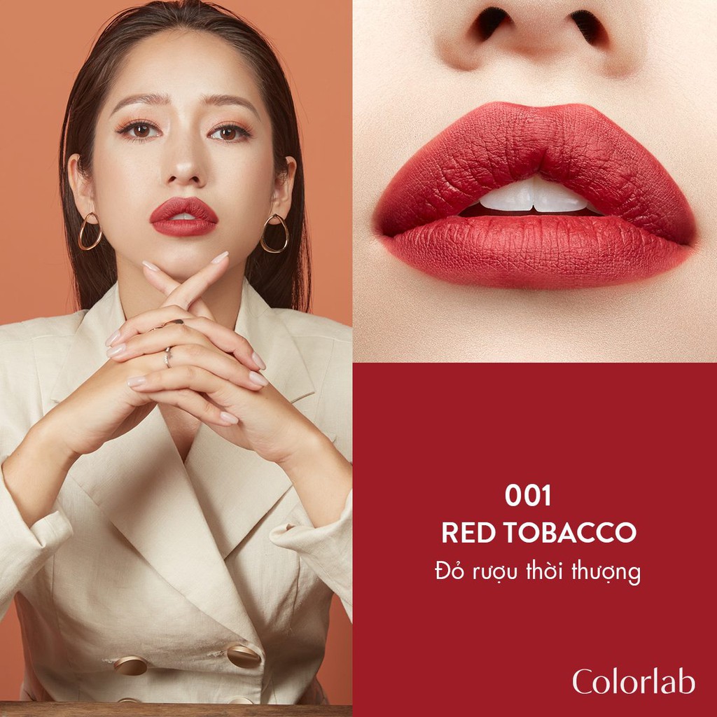 Son lì Hàn Quốc màu tông đỏ và tím COLORLAB - RED TOBACCO 3.5g