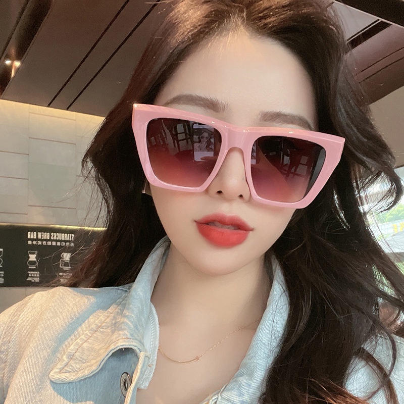 Kính Mát Gọng Vuông Lớn Chống Tia UV400 Thời Trang Cho Nữ