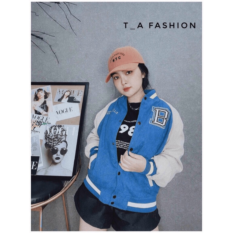 (HCM) ÁO KHOÁC BOMBER NHUNG THÊU CHỮ THỜI TRANG NỮ SIÊU XINH - HOTTREND HÀN QUỐC CHO CÁC BẠN TRẺ HBMT