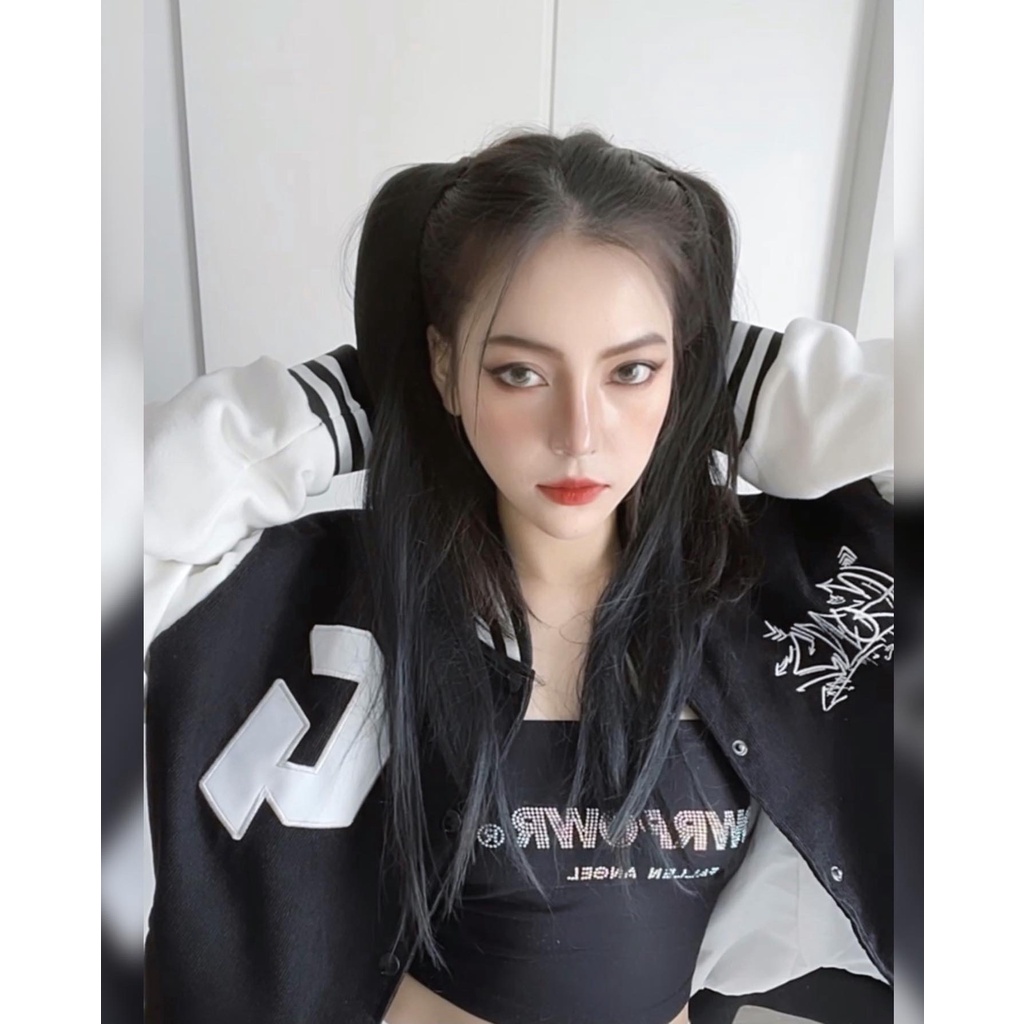 [T2] Áo Khóac Form Rộng Nhung Tăm Jacket Varsity Graffiti V3