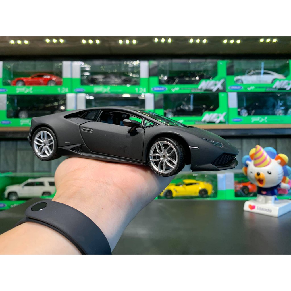 Xe mô hình siêu xe Lamborghini-Huracan LP610 tỉ lệ 1:24 hãng WellyĐen