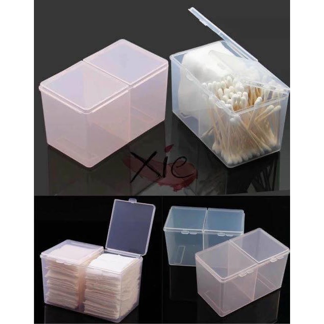 HỘP NHỰA 2 NGĂN - 1 NGĂN ĐỰNG GIẤY LAU GEL