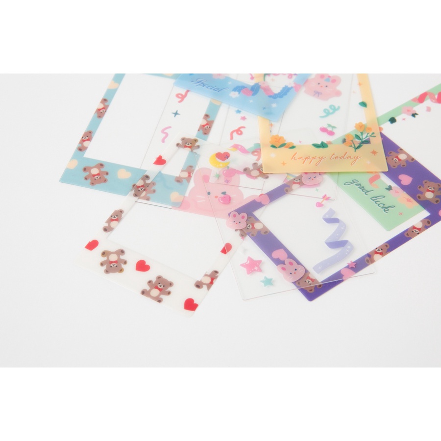 Toploader Decor ARTBOX Hàn Quốc Trang Trí Card Ảnh Photocard Polaroid 18 Khung Ribbon Confetti