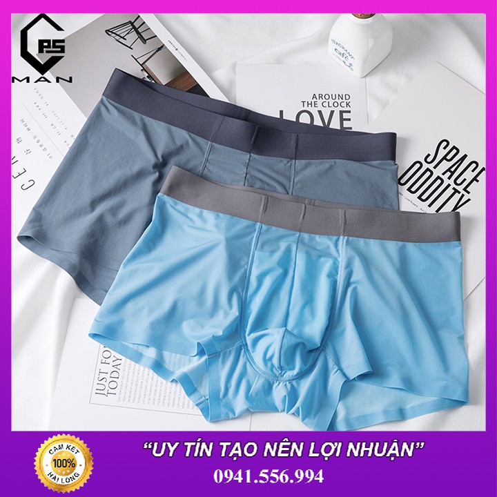 Sale - Quần Lót Nam Boxer Lụa Sữa Lạnh Cao Cấp