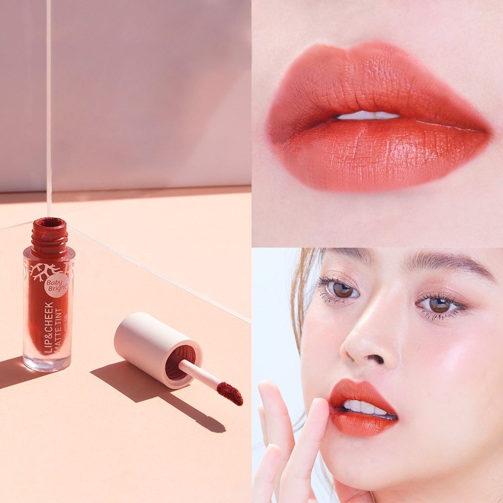 Son kem và má hồng Cathy Doll Baby Bright Lip & Cheek Matte Tint 2.4g