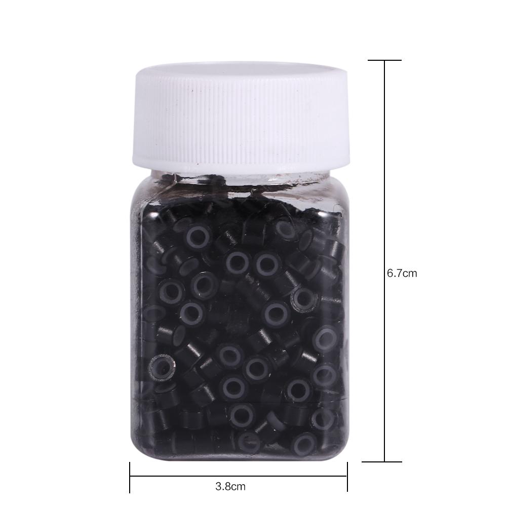 Set 200/500/1000 vòng nối tóc giả 4mm 12 loại tùy chọn tiện dụng