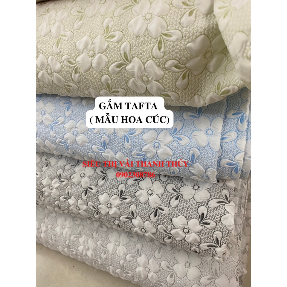 GẤM TAFTA  ( MẪU HOA CÚC)