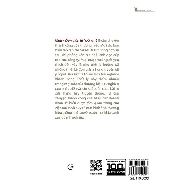 Sách - Muji - Đơn giản là hoàn mỹ - Thái Hà Books - Thái Hà Books