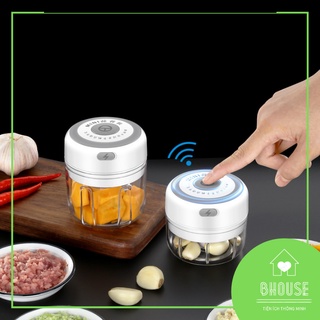 Máy Xay Tỏi Ớt Cầm Tay Mini | Không Dây, Thông Minh, Sạc Điện 250ml