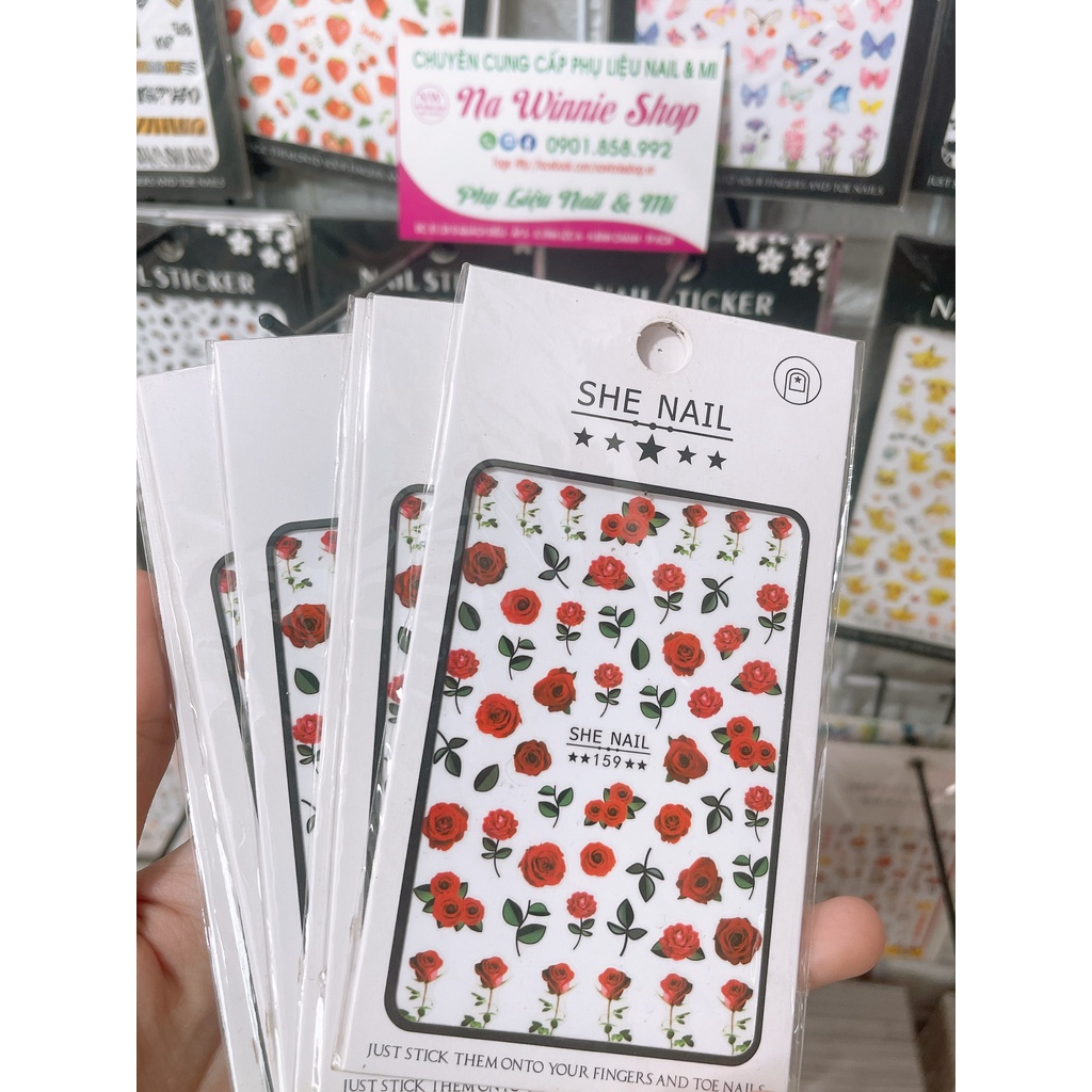 Sticker dán móng chữ thương hiệu đẹp