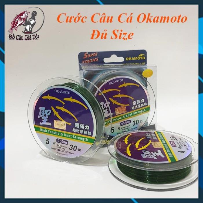 [Chất Lượng] Cước Câu Cá Okamoto 300m, Cước 4 Con Cá, Cước Làm Thẻo Trục Câu Đài, Cước Câu Lục Lăng Xê Đủ Size