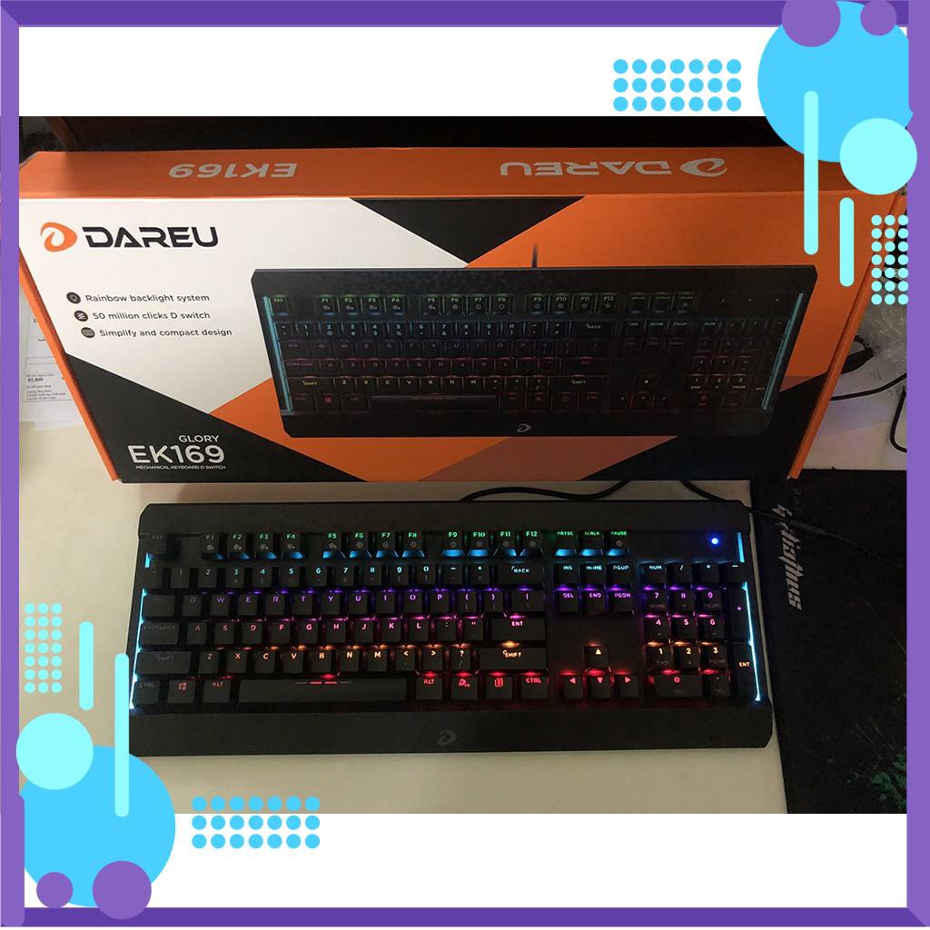 [Tặng mã 50k] Bàn phím cơ Gaming Dareu EK169 - Màu đen - Led 7 màu - Chính hãng BH 24 tháng [Xả kho] | BigBuy360 - bigbuy360.vn