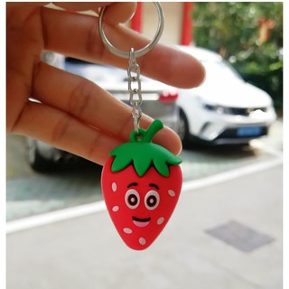 Móc khóa cao su hoa quả
