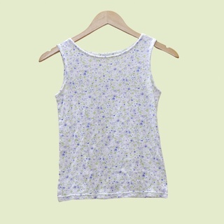 Áo tank top hoa nhí màu trắng y2k high teen
