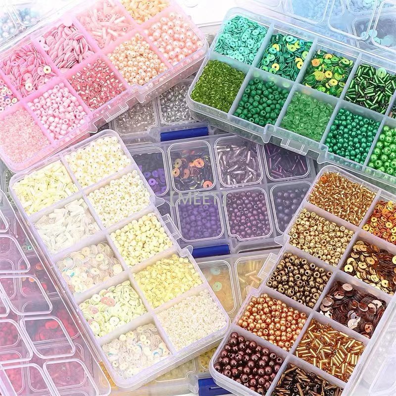 1 Hộp Hạt Ngọc Trai Giả Lấp Lánh Làm Trang Sức Thủ Công DIY