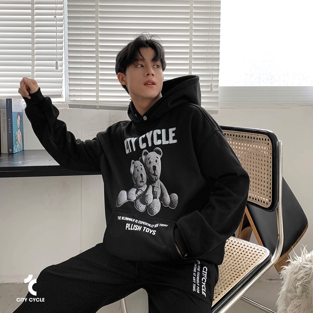 Áo hoodie unisex pllish toys City Cycle - áo nỉ dài tay có mũ form rộng dáng unisex Local Brand