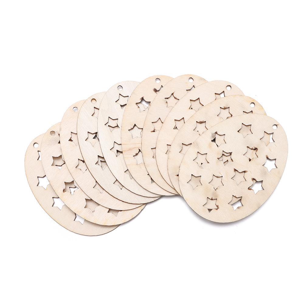 CONOPERY Bộ 10 Thẻ Treo Trang Trí Sổ Tay Hình Trứng Phục Sinh Chưa Hoàn Thiện