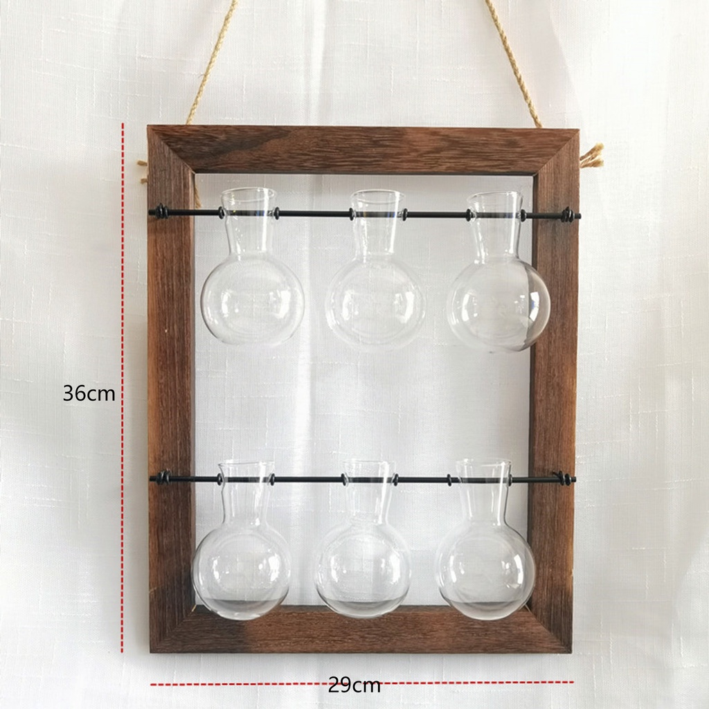 Wall Hanging Planter for Hydroponic Plants Modern Bulb Glass Vase for Home