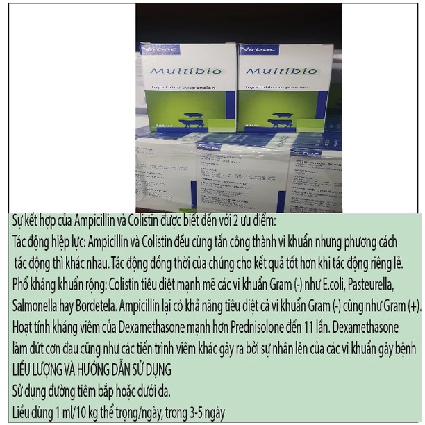 [Giá tốt] Virbac multibio 100ml tiêu hóa, đường hô hấp Bổ sung vitamin và dinh dưỡng