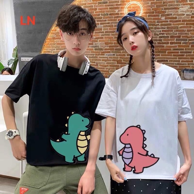 Áo đôi khủng long ngắn tay L&amp;N