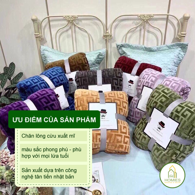 Chăn lông cừu Chữ Vạn Untimate 2 lớp mẫu mới 2020 siêu ấm - (Size 2m x 2m3)