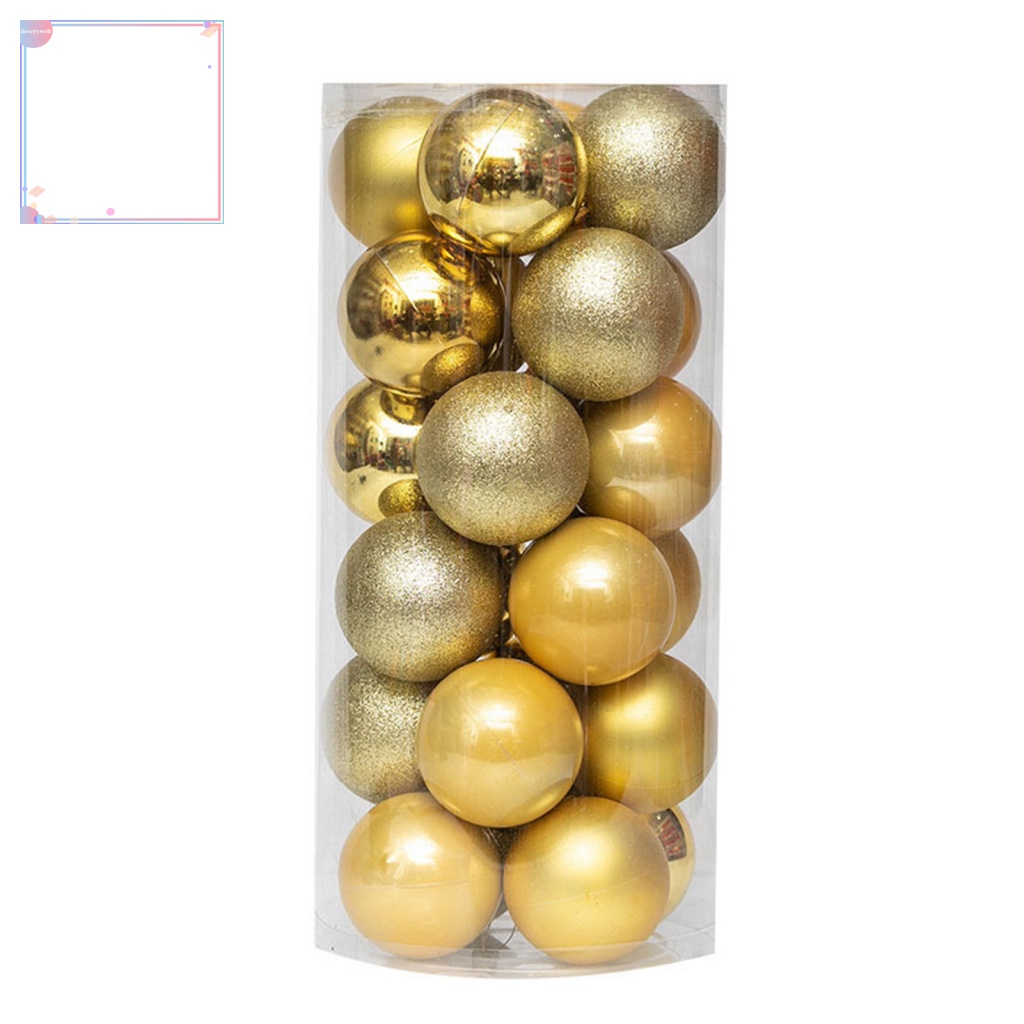 Set 24 Trái Châu Dày Dặn Trang Trí Cây Thông Noel