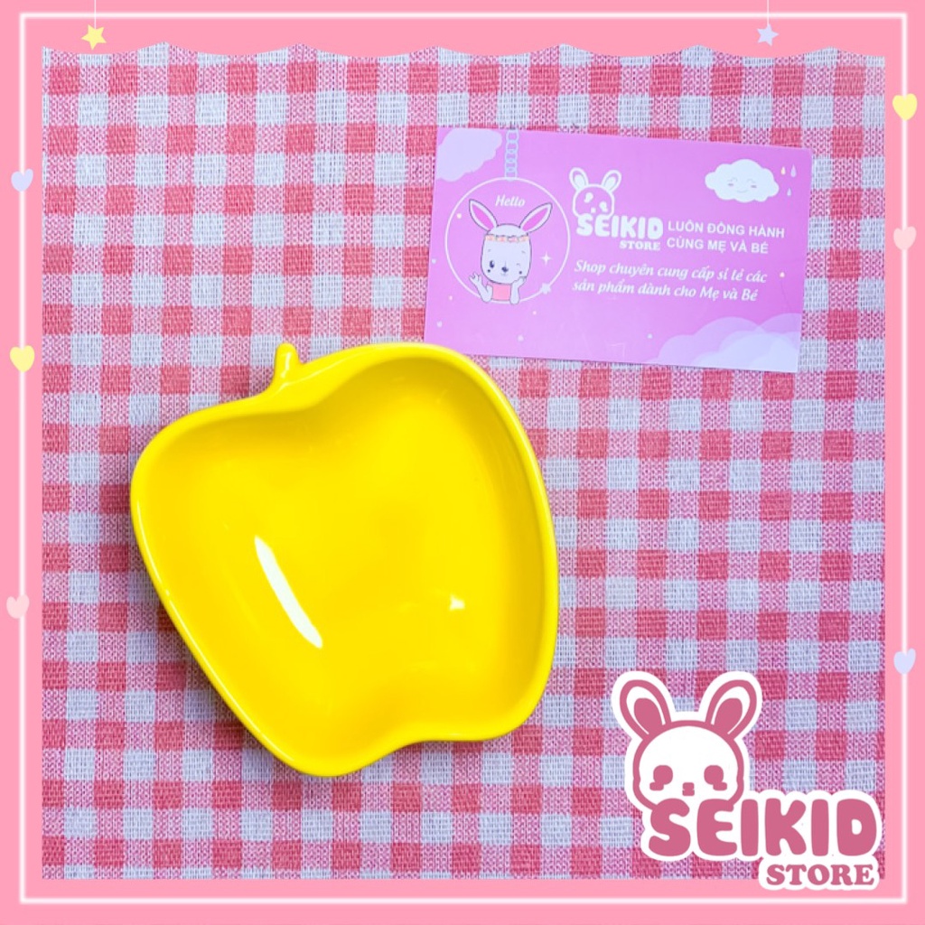 Bát sứ ăn dặm xinh xắn hình táo đủ màu Seikid Store 100ml