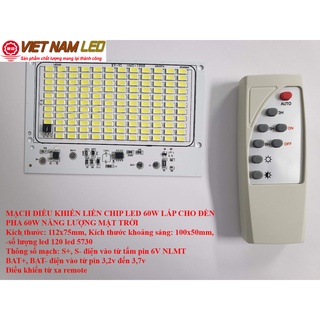 Mạch điều khiển liền chip led 60w lắp cho đèn pha 60w năng lượng mặt trời