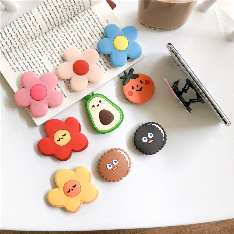 Giá Đỡ Điện Thoại Bằng Silicon Họa Tiết Hoạt Hình Dễ Thương Thời Trang