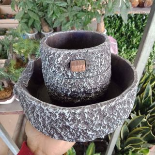 Chậu trồng sen kiểu cối xoay có lỗ thoát nước