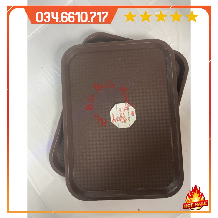 Khay nhựa bưng bê đồ chống trượt - Khay phục vụ nhà hàng 2627 - Màu ngẫu nhiên