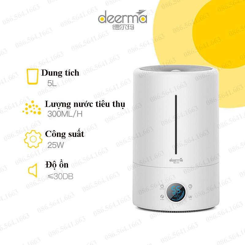 Máy Phun Sương Tạo Độ Ẩm - Máy Khuếch Tán Tinh Dầu Thơm Công Suất 25W Dung Tích 5 Lít - BH 6 Tháng