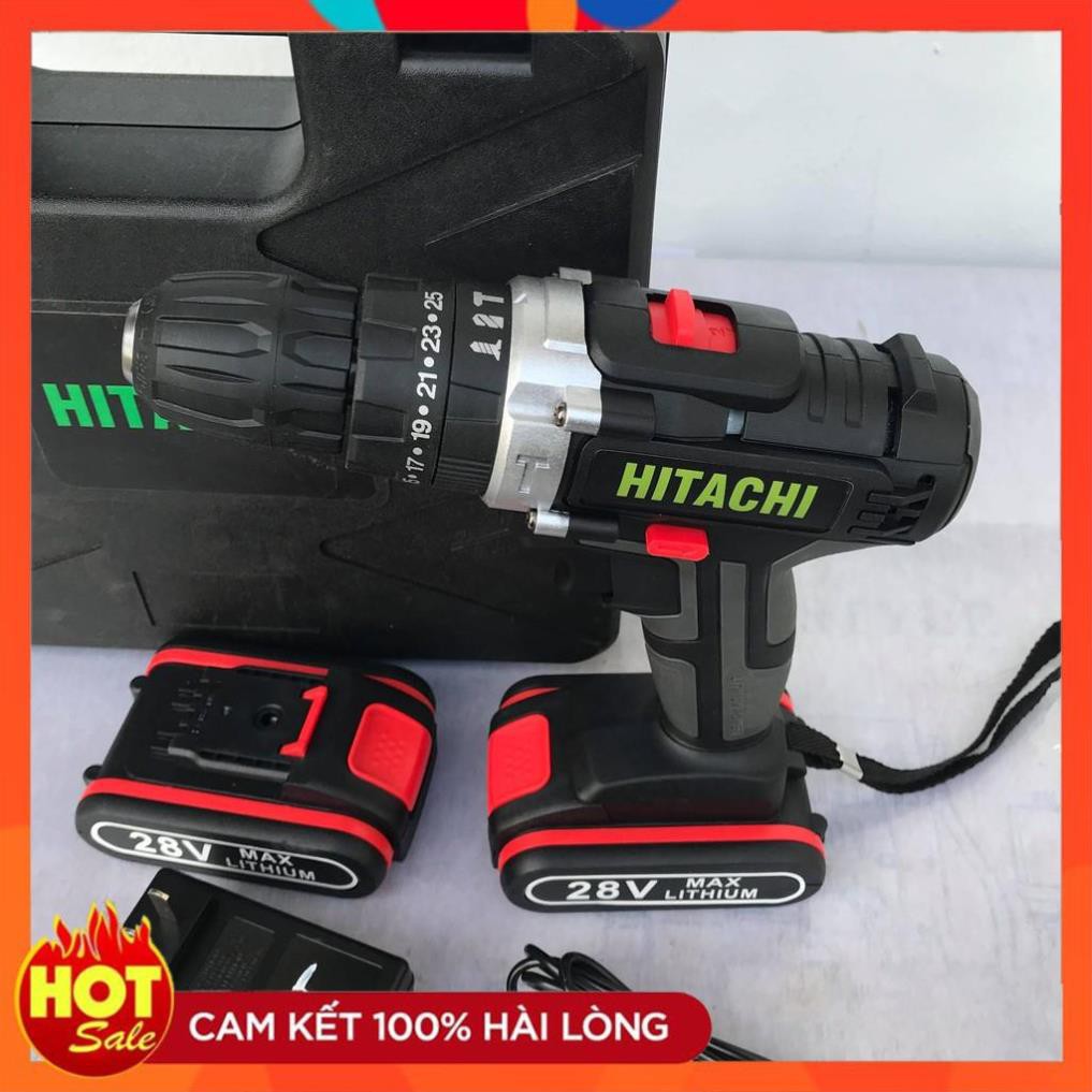 [Hàng Xịn] Máy khoan pin, máy khoan pin Hitachi 28V có búa