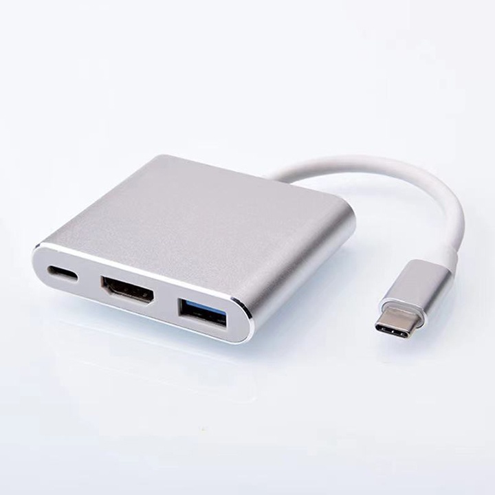 Hub Chuyển Đổi Type C Sang 3 Cổng USB 3.0, HDMI, Type C