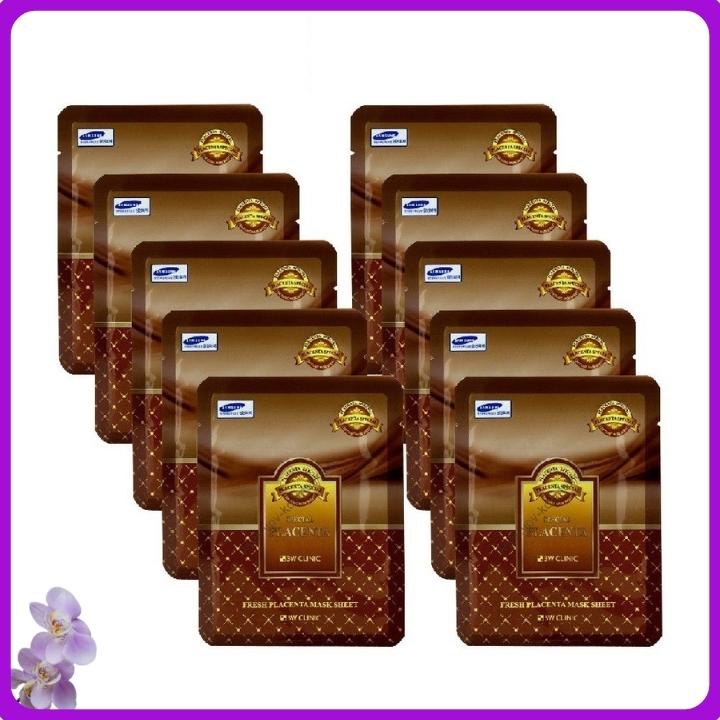 1 Mặt nạ tinh chất nhau thai cừu dưỡng da chống lão hóa 3W CLINIC FRESH PLACENTA MASK SHEET 23g