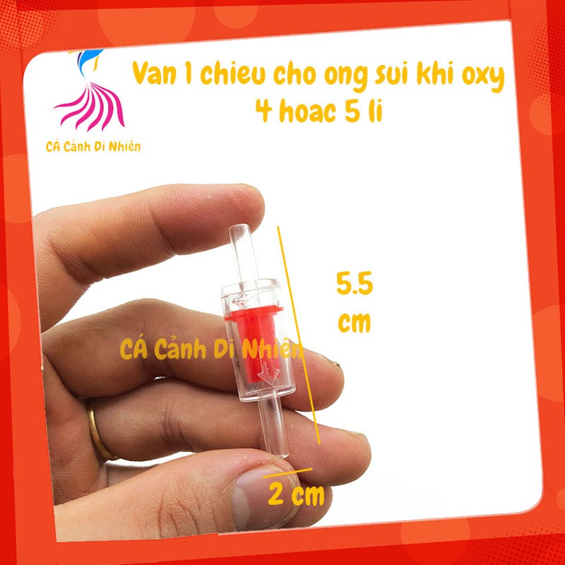 Van 1 chiều màu ĐỎ hoặc màu ĐEN bằng NHỰA cho ống sủi khí oxy 4 5 li cho hồ vể cá