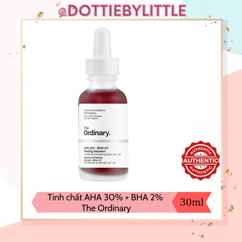 [ĐỦ BILL] Tinh chất tẩy da chết hóa học The Ordinary AHA 30% + BHA 2% Peeling Solution