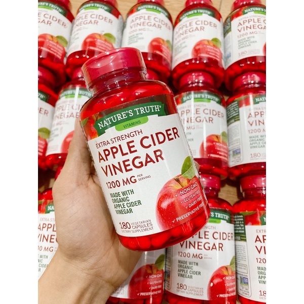 Viên uống giấm táo Apple Cinder Vinegar 1200mg - giảm cân, đẹp da