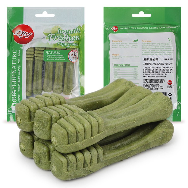 Xương gặm sạch răng Vegebran Orgo cho chó - 90gr