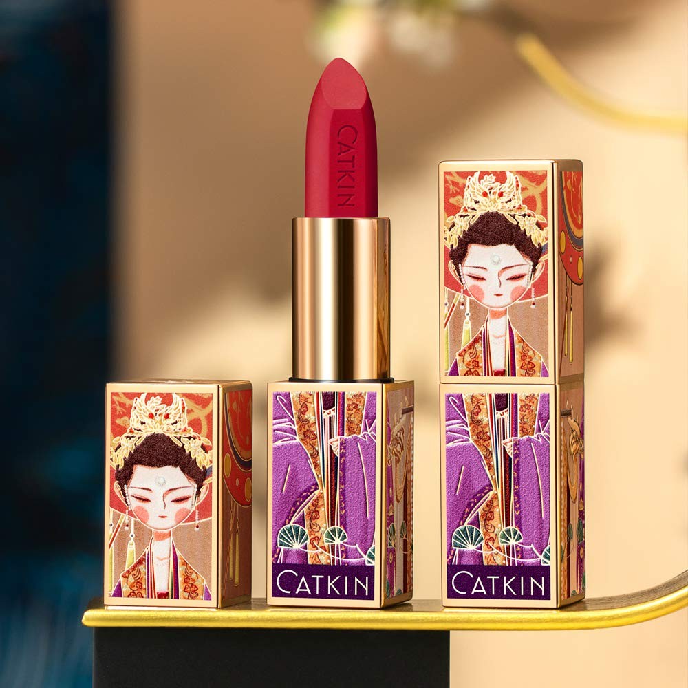 Son Lì CATKIN Chống Thấm Nước Lâu Trôi Dưỡng Ẩm Mềm Mịn Với Thiết Kế Vỏ Phong Cách Trung Hoa 3.6g | BigBuy360 - bigbuy360.vn