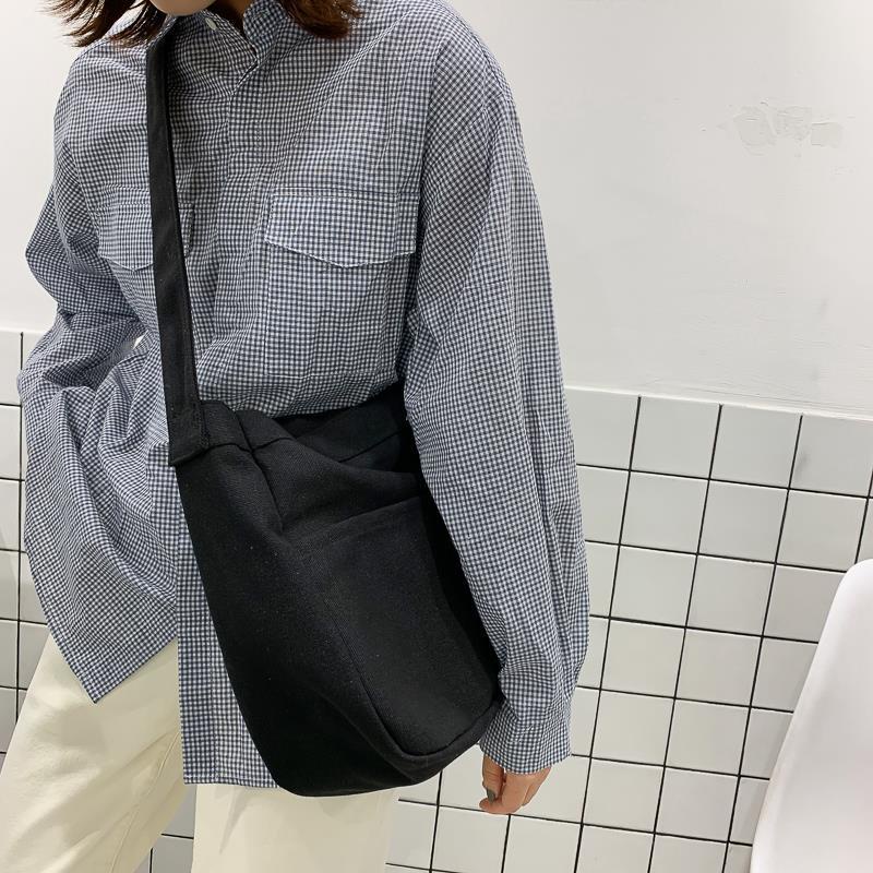 Túi Vải Canvas Đeo Vai Thời Trang Harajuku Nhật Bản Cho Nữ